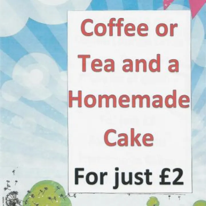 Tea/coffee & Homemade cake for just &pound;2