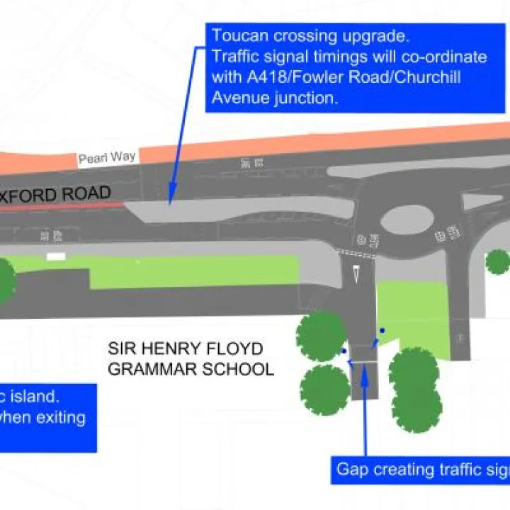 A418 plans (Site 4 &ndash; College-School access)