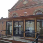 Outside church