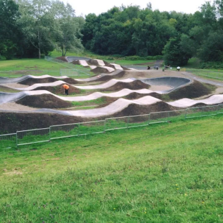 Wombridge Park pump track wide view