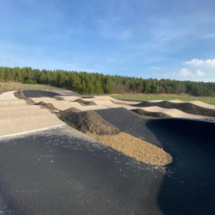 Bedlington BMX track under construction