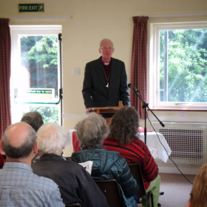 CHRISTIAN AID 23 BISHOP BOURKE DELIVERS HIS SERMON