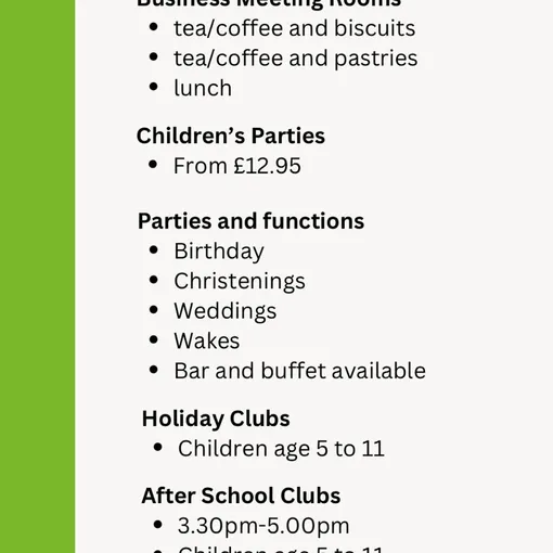 Cafe Opening Times
