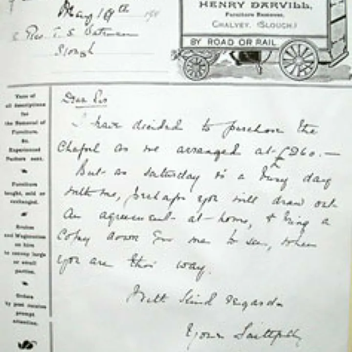 Bill of Sale of Old Chapel, 19