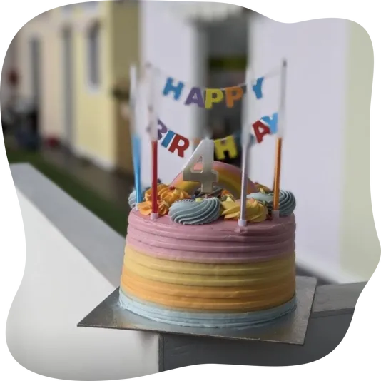 Pastel Cafe Dessert Display