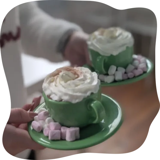 Green Hot Chocolate Cups