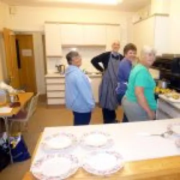 Hard at work in the kitchen