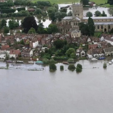 Tewkesbury Abbey floods- jpg
