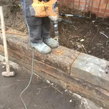 Drilling the sleepers
