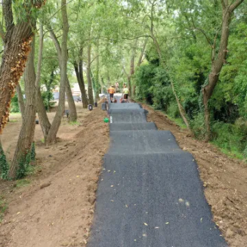 Charity Brook pump track construction