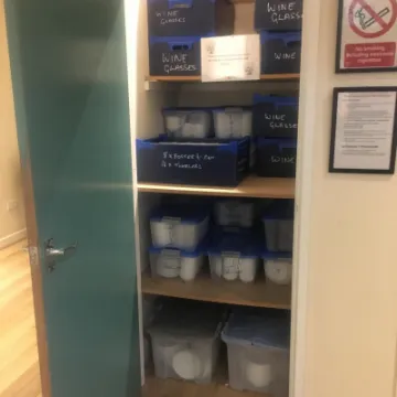 Storage in the Bar Area