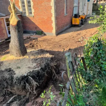 Garden cleared with doves