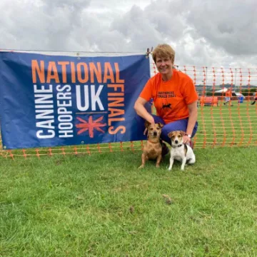 Astrid at the Canine Hoopers UK National Finals 2021