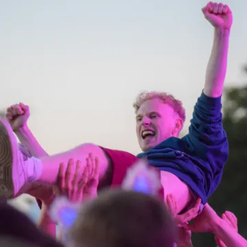 A Concert Goer Enjoys The Music