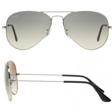 Ray-Ban Aviator In Silver With Gradient Grey Lenses RB3025 003-32