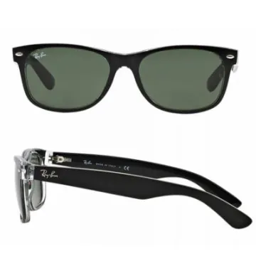 rb2132_6052_shot2 Ray-Ban New Wayfarer Bicolor Black-Transparent / Green