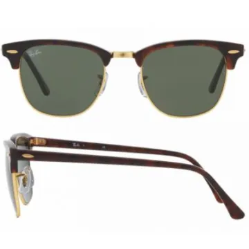 rb3016_W0366_shot2 Ray-Ban Clubmaster in Havana with Crystal Green Lenses