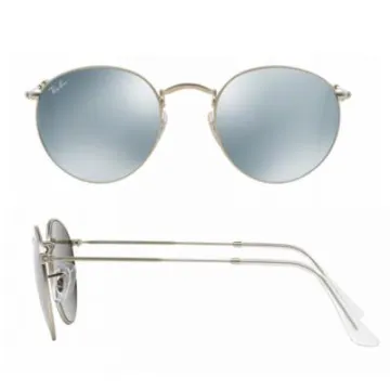 rb3447_019-30_shot2 Ray-Ban Round Matte Silver with Green Mirror Lenses