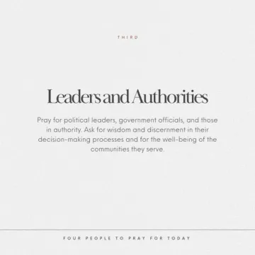 4- Four People To Pray For