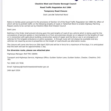 Dark Lane Closure 01