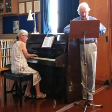 Derek & Gillian at Hol at Home Afternoon Tea