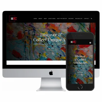 Desktop and mobile screenshots of the Urban Art Store website