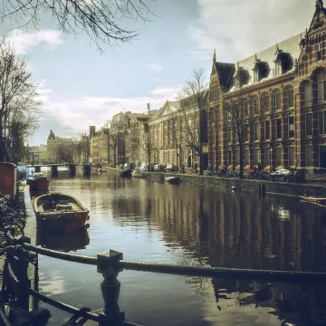 Boats on an urban waterway system