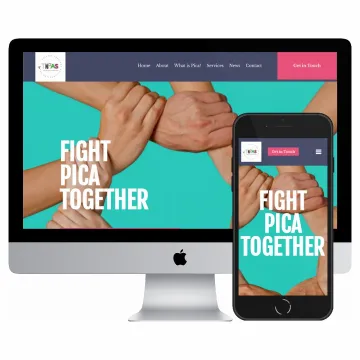 Desktop and mobile screenshots of the The National Pica Advisory Service website