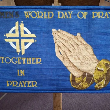 The lectern drop at Staveley Methodist Church