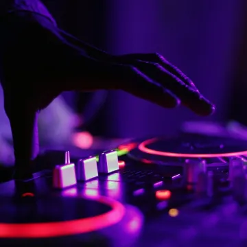 Hand, turntable, dj, neon lights, dj turntable, music, jamming, edm, mixer, party, event, celebration, music, music, music, music, music, party, party