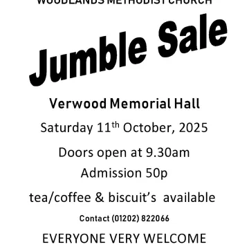 Woodlands Jumble Sale October 2025
