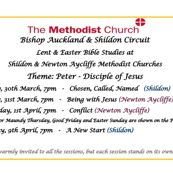 Bible Study 2026 Lent and Easter Shildon and NA
