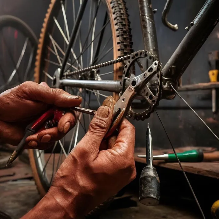 Adjusting bicycle chain