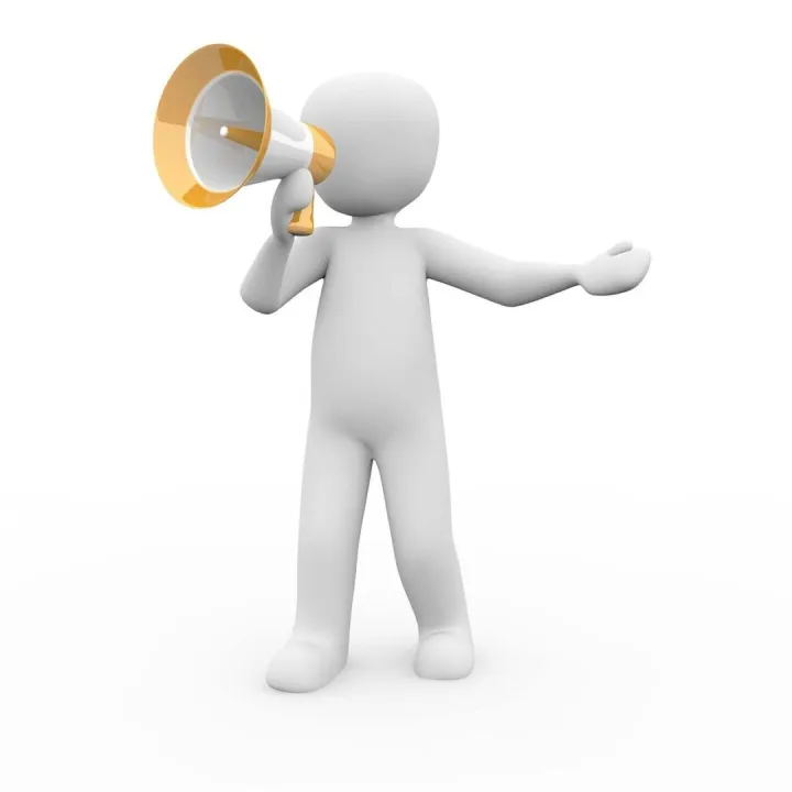 Megaphone, announcement, information, barkers