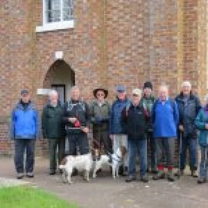 Probus Walkers at Baddiley Church