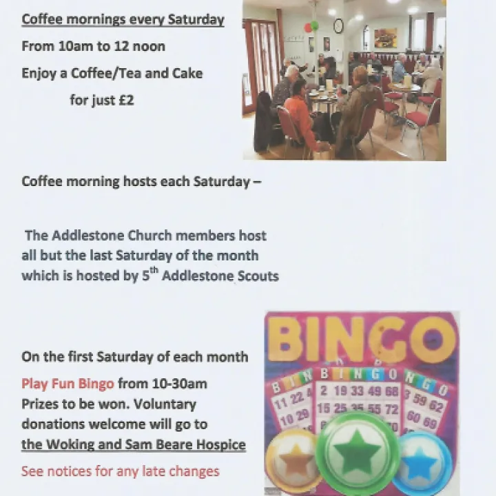 Saturday Coffee Mornings host update