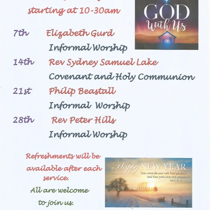 January 2024 Sunday Services