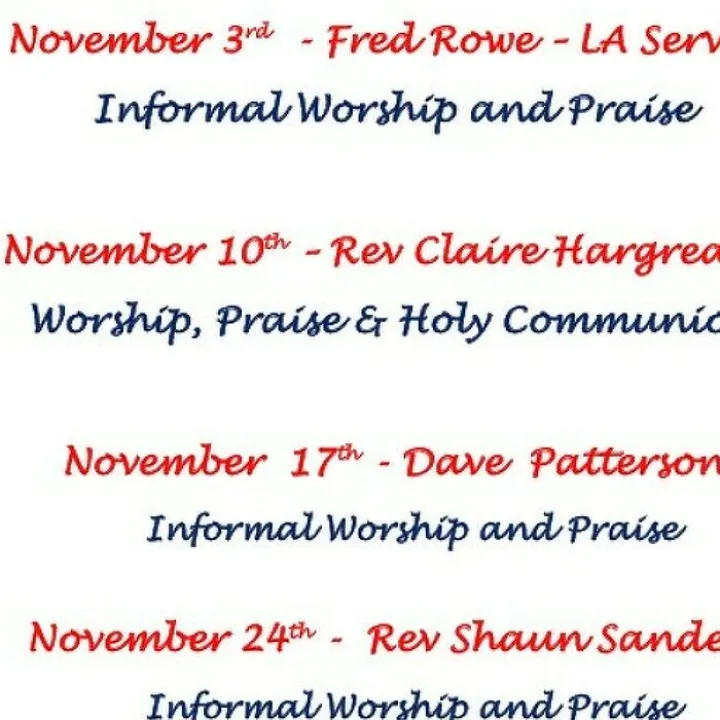 Sunday Services November 2024