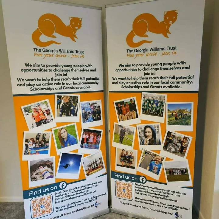 The Georgia Williams Trust Pop Up Roller Banners