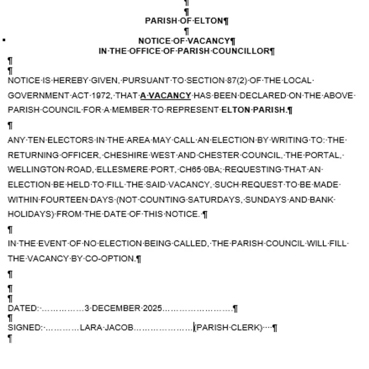 Dec 2025 Vacancy Notice
