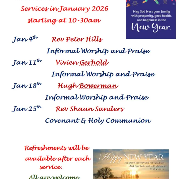 Jan 2026 Sunday Services