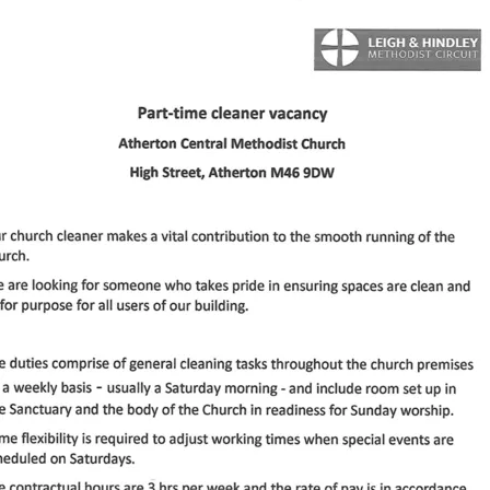 Cleaner Advert (Atherton Central)