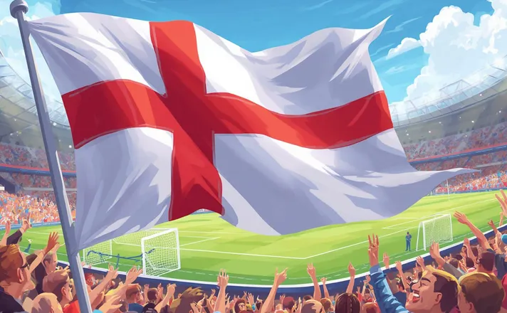 England Football Flag Cartoon (1)