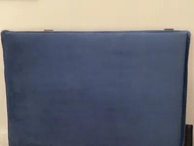 Items for sale &ndash; 2 Blue velvet headboards for 3' beds &pound;25