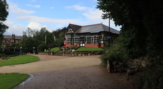 Beautiful park scene in Cheshire with a traditional English 