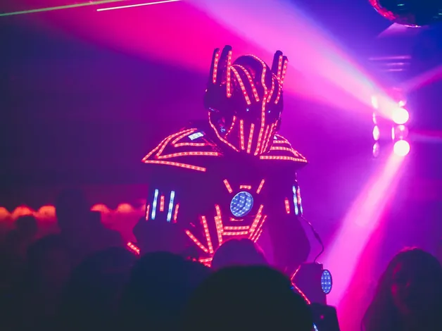 LED performer on the floor