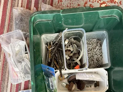 Items for sale
– Box of staples/nails/clips and more £10