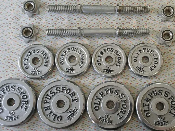 Items for sale &ndash; Olympus Sport Chrome Adjustable Dumbbell Set (16kg Total) &pound;20.00