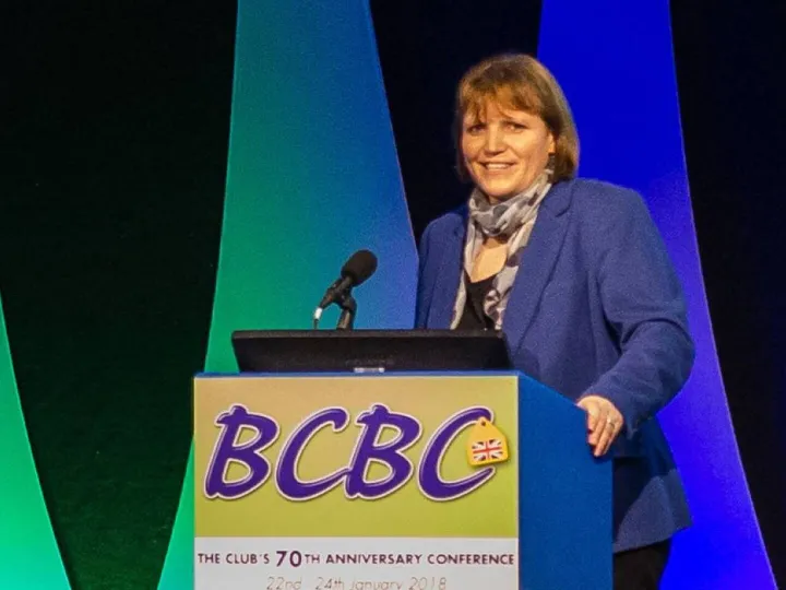 Alison Glasgow Technical Manager British Limousin Cattle Society speaking at Januarys conference