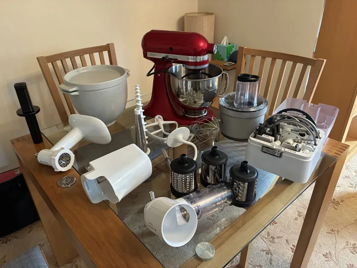 Items for sale &ndash; KITCHENAID ARTISAN FOOD MIXER & ATTACHMENTS &pound;350